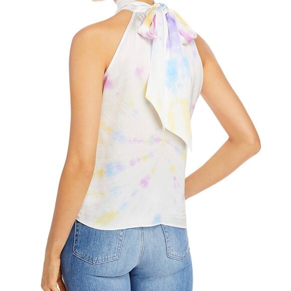 Generation Love Pastel Kaylee Silk Tie Dyed Halter Top Small - Picture 3 of 8